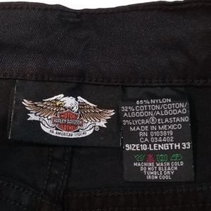Women's Harley-Davidson Size 10 L 33 Black Pants